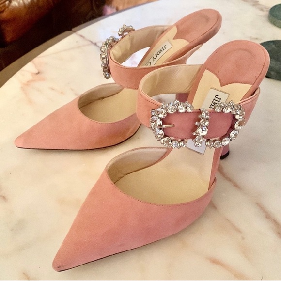 JIMMY CHOO PINK SMOKEY PUMP - Picture 1 of 6